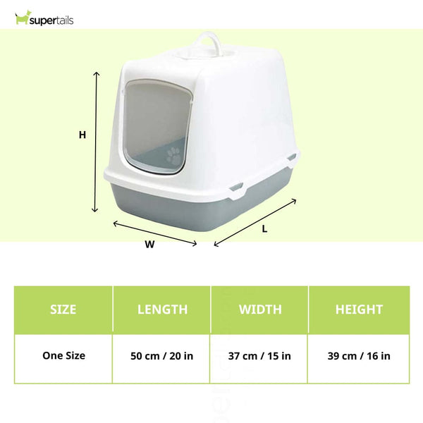 Savic Oscar Toilet Home for Cats (Cool Grey)