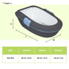 Trixie Berto Three Part Separating System Litter Tray for Cats (Dark Grey) Litter Supplies Trixie
