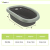 Trixie Be Eco Carlo Litter Tray with Rim for Cats (Grey Green/Anthracite) Litter Supplies Trixie