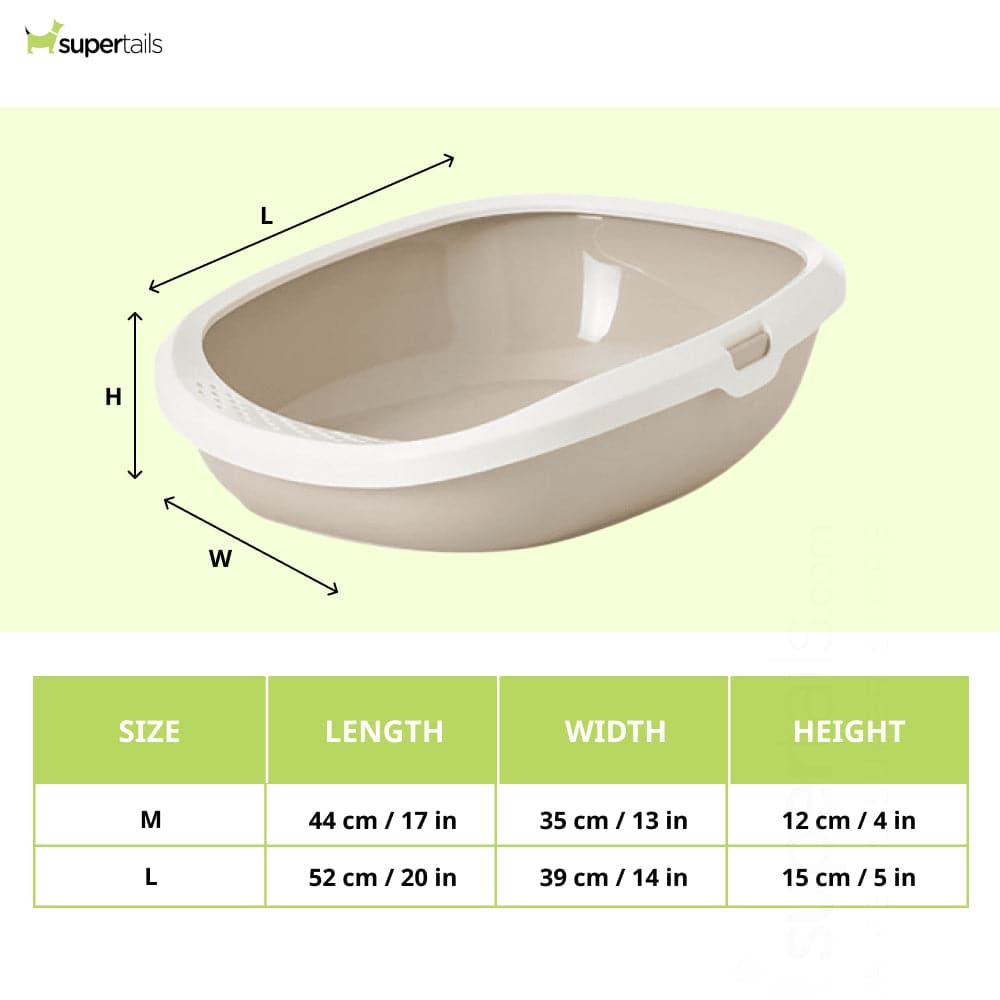 Savic Gizmo Litter Tray with Rim for Cats (Mocha)