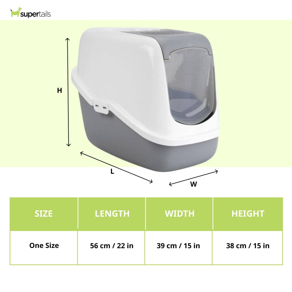 Savic Nestor Toilet Home for Cats (Cold Grey) Litter Supplies Savic