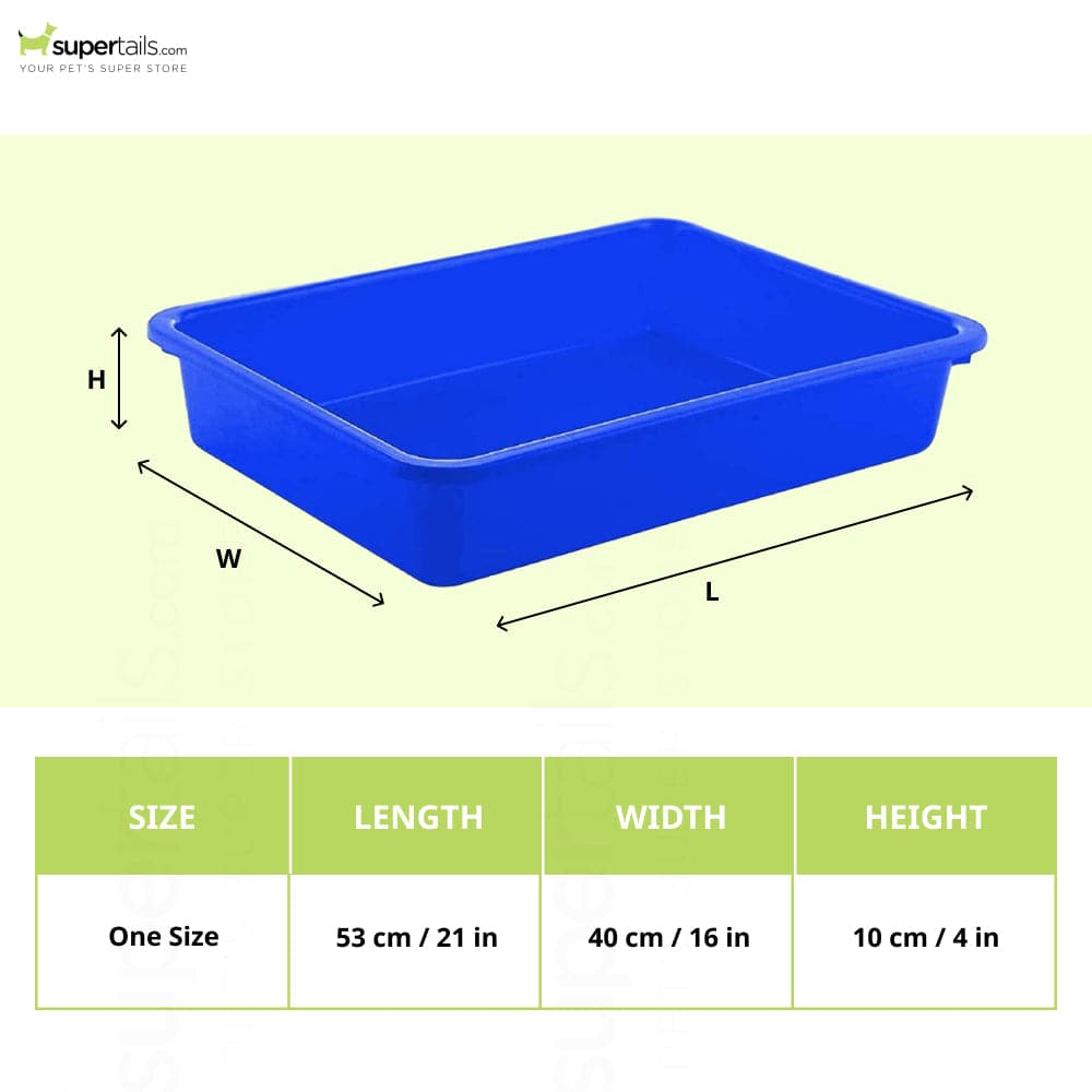 Petcrux Exclusive Litter Tray for Cats (Blue)