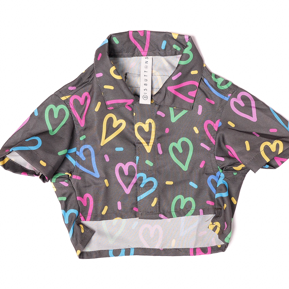 15 Furries Heart Buzz Shirt for Cats (Black) Cats-Clothing & Accessories 15 Furries Dropship