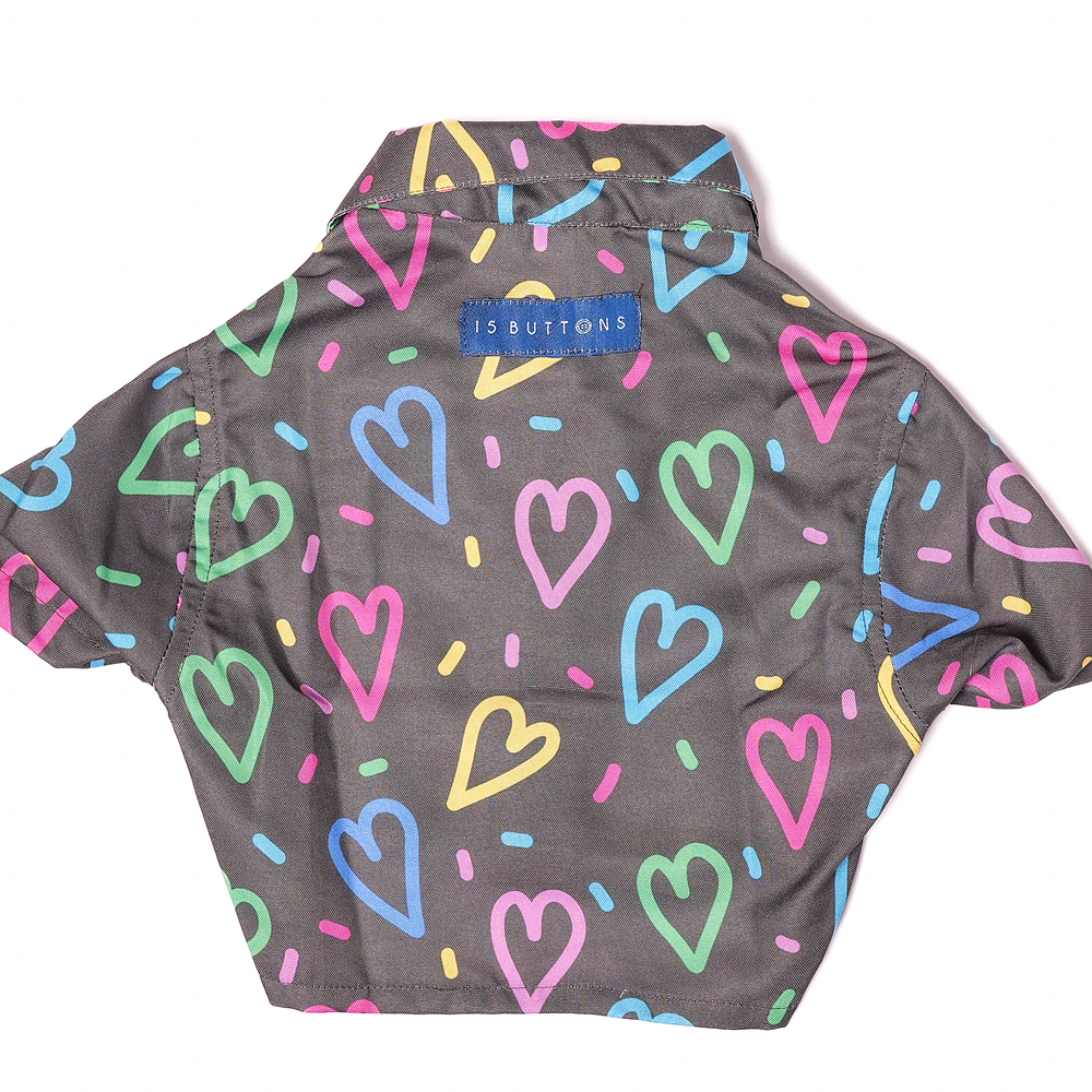 15 Furries Heart Buzz Shirt for Cats (Black) Cats-Clothing & Accessories 15 Furries Dropship