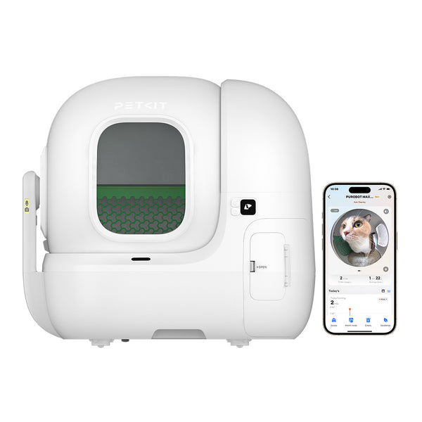 Petkit Purobot Max Pro Automatic Self Cleaning Litter Box for Cats (White)