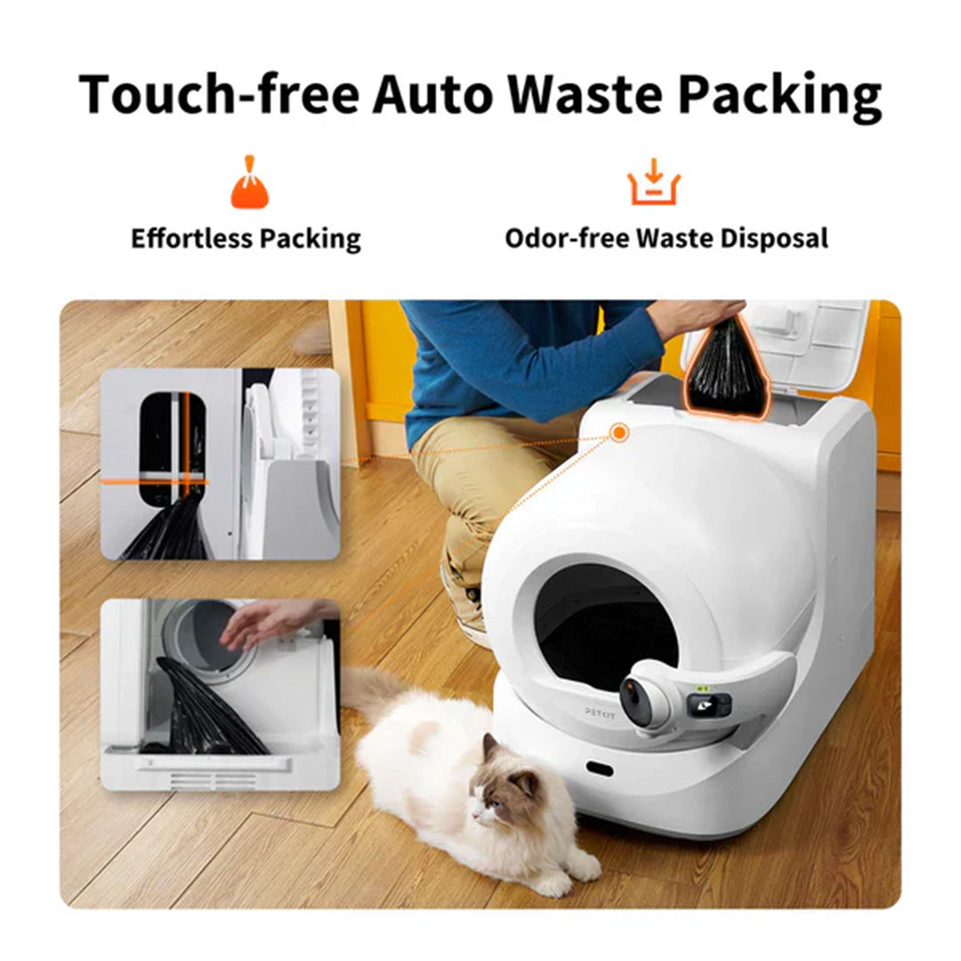 Petkit Purobot Ultra Automatic Self Cleaning Litter Box for Cats (White) Litter Supplies Petkit Dropship