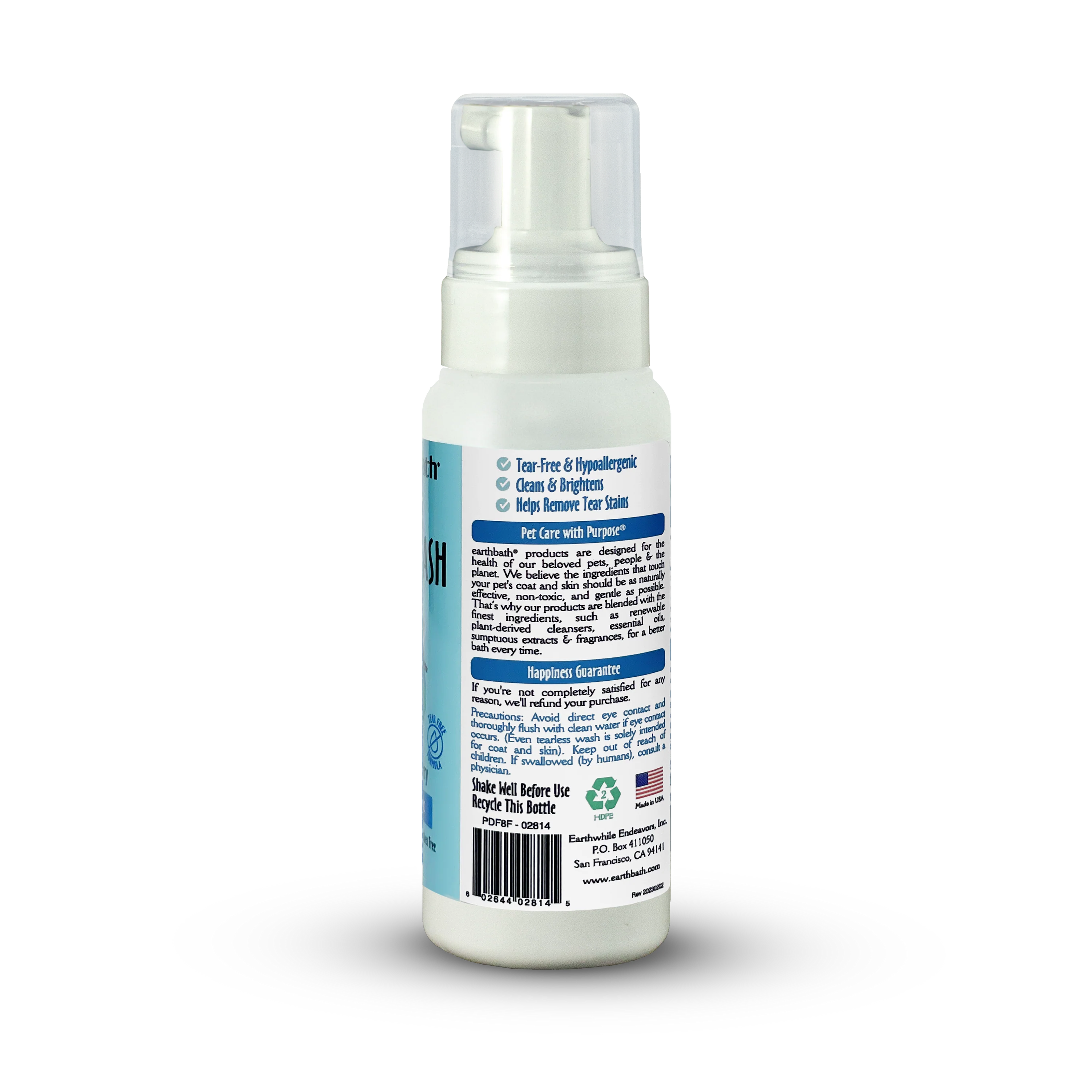 EarthBath Bilberry and Blueberry Scented Foaming Face Wash for Dogs and Cats Both-Grooming Supplies EarthBath