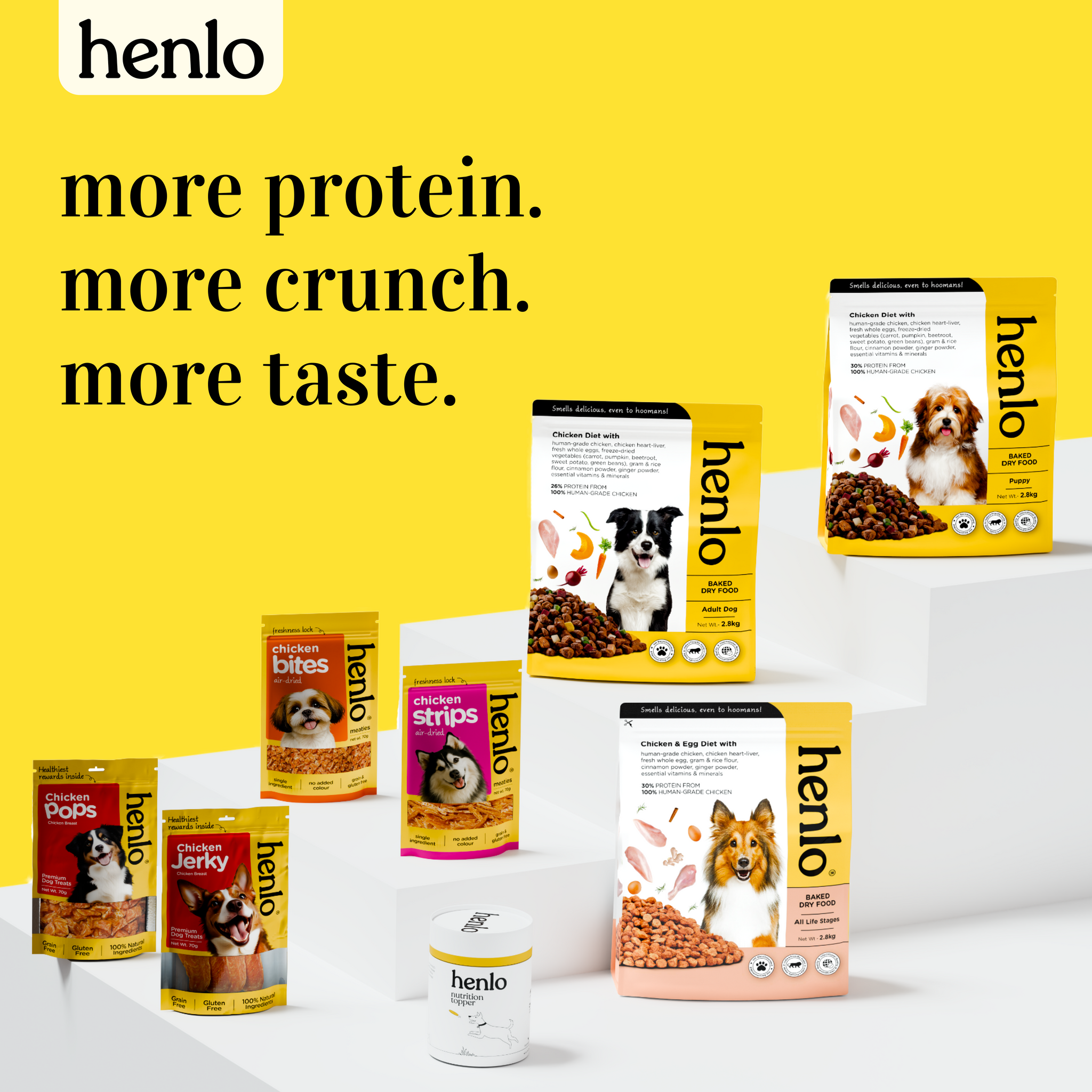 Henlo Chicken Strips Dog Treats I Guilt Free I High Protein Dog Treats + Others Henlo