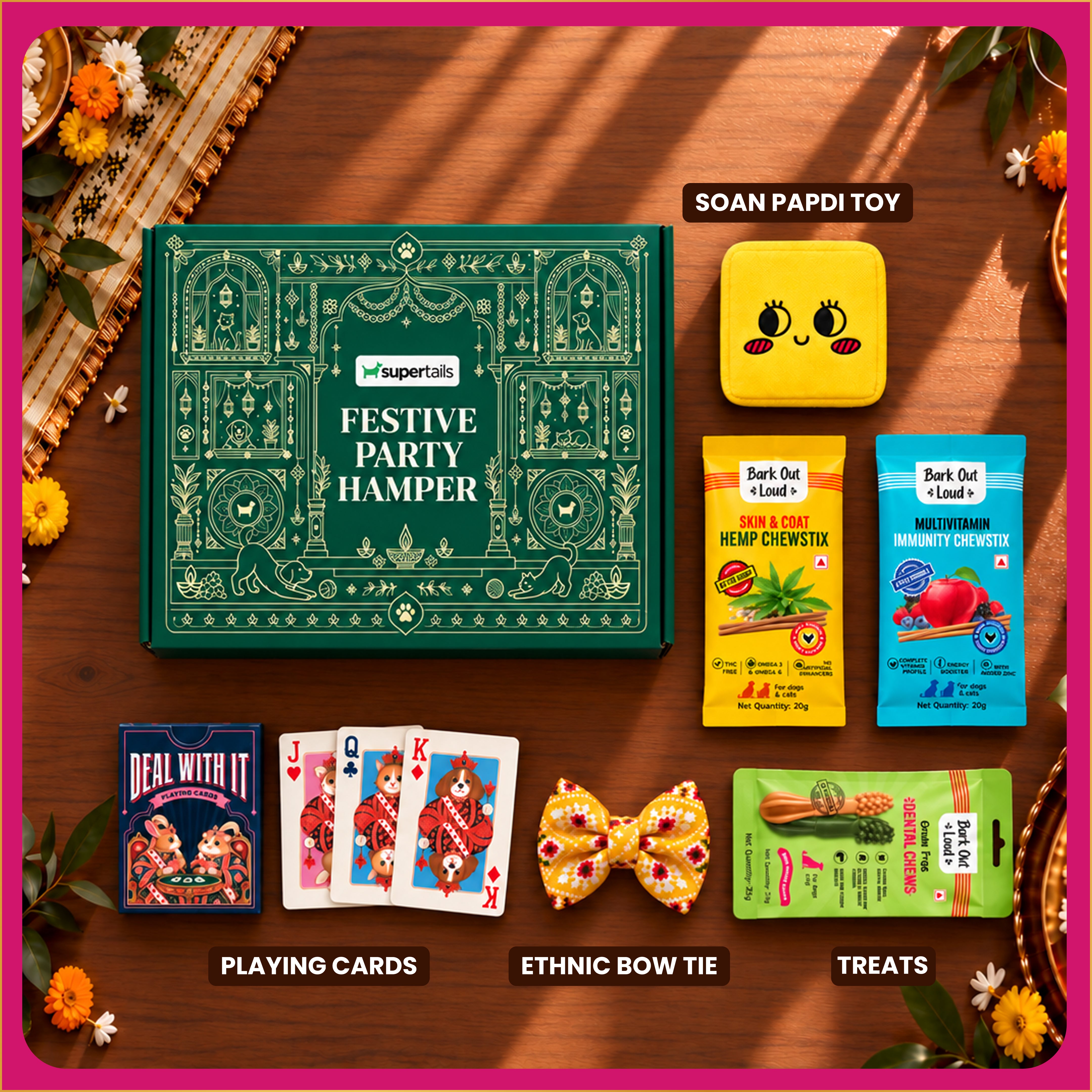 Festive Party Hamper With Playing Cards Rewards Both Toys Supertails Limited Edition