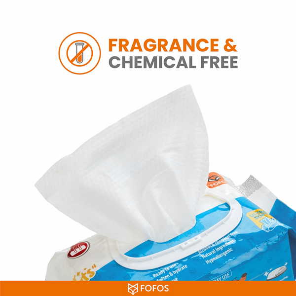 Fofos Unscented Cleaning Wipes for Dogs and Cats