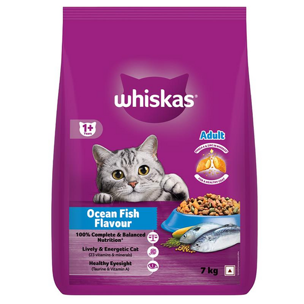 Whiskas Ocean Fish Flavour Adult Cat Dry Food(7kg)
