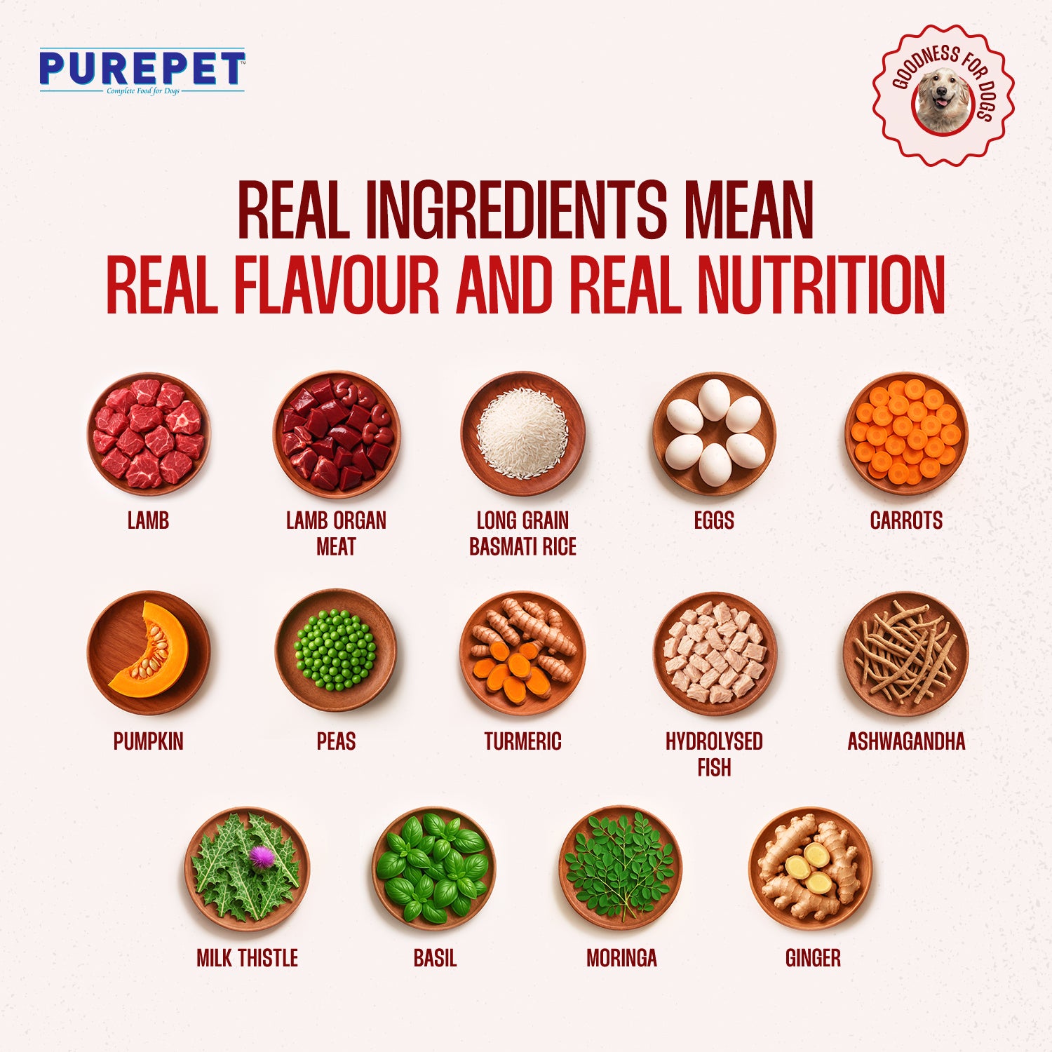 Purepet Mutton Biryani Fresh Food For Dogs Sample Purepet