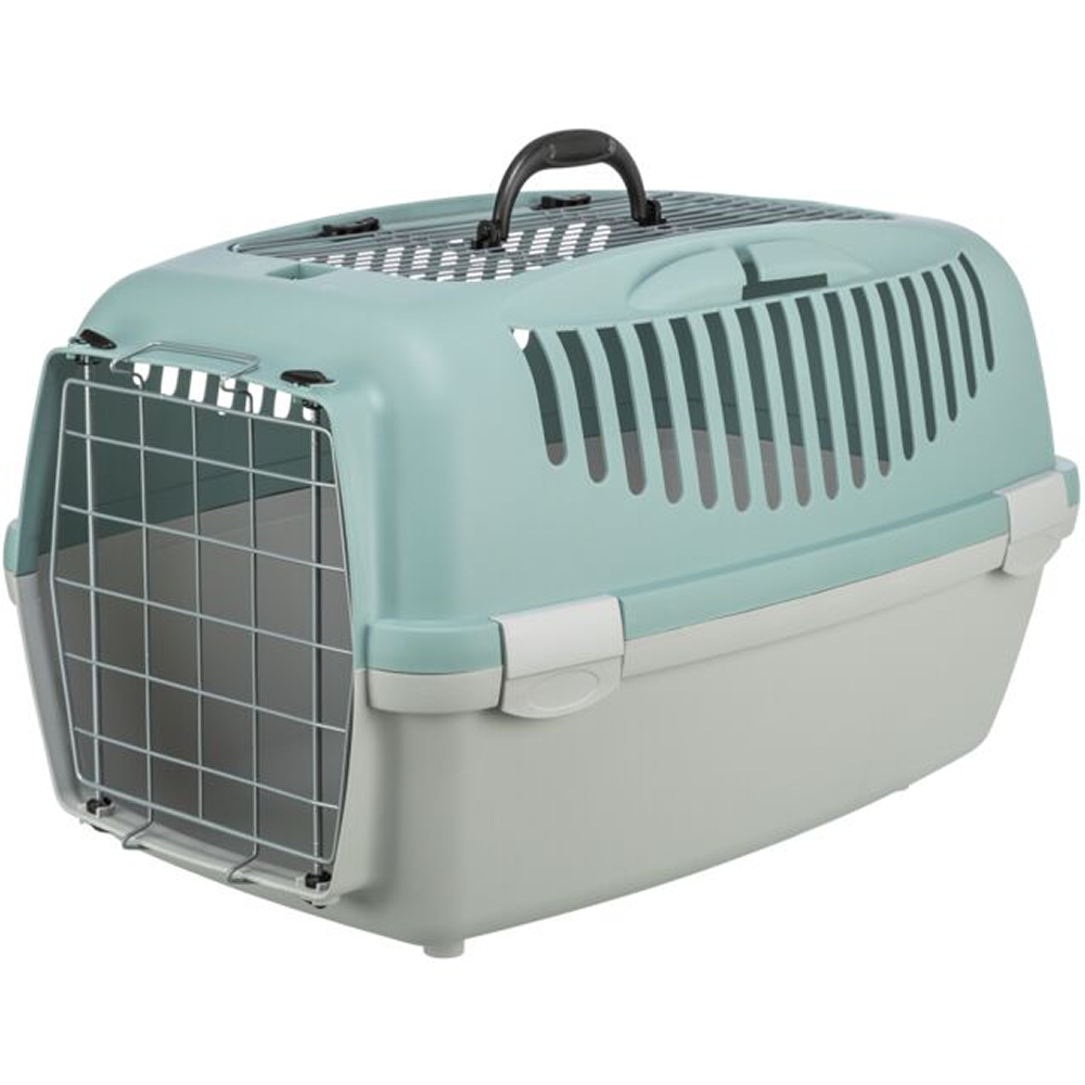 Trixie Capri 3 Open Top Carrier for Dogs and Cats (light grey/sage) Both-Bedding, Mats & Travel Supplies Trixie 16x15x24in
