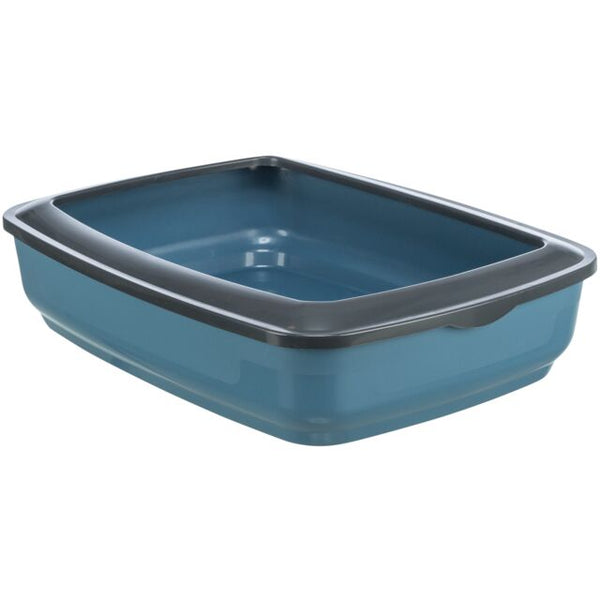Trixie Brisko Litter Tray with Rim for Cats (Blue)