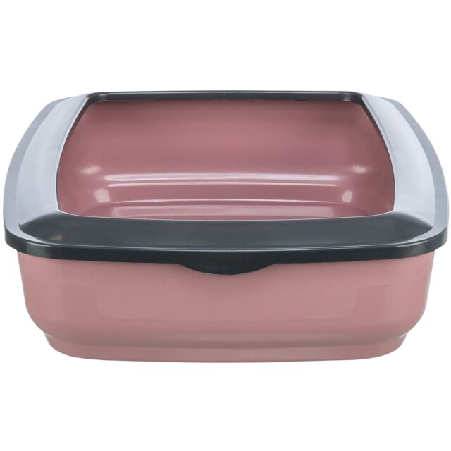 Trixie Brisko Litter Tray with Rim for Cats (Pink) Litter Supplies Trixie
