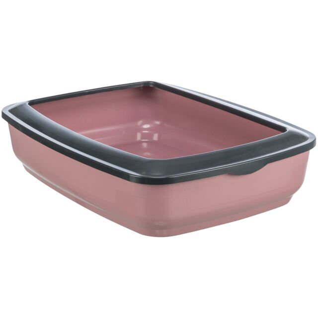 Trixie Brisko Litter Tray with Rim for Cats (Pink) Litter Supplies Trixie 32x12x43cm