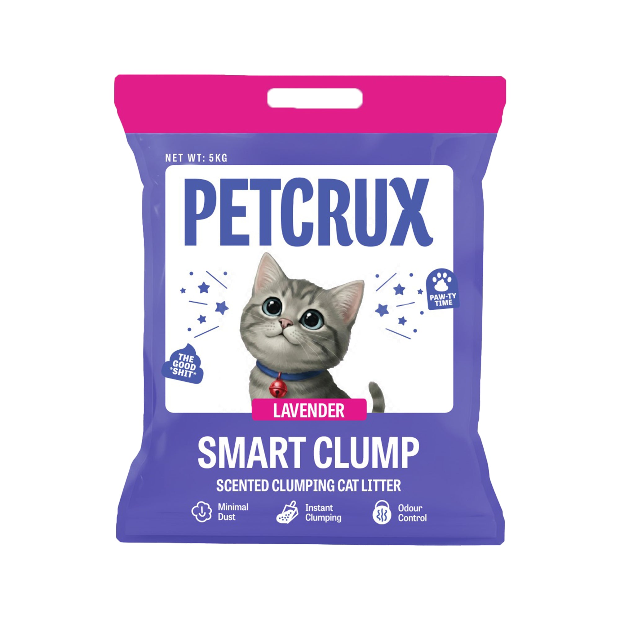 Petcrux Lavender & Lemon Scented Smart Clumping Cat Litter Cats-Litter Petcrux 5kg