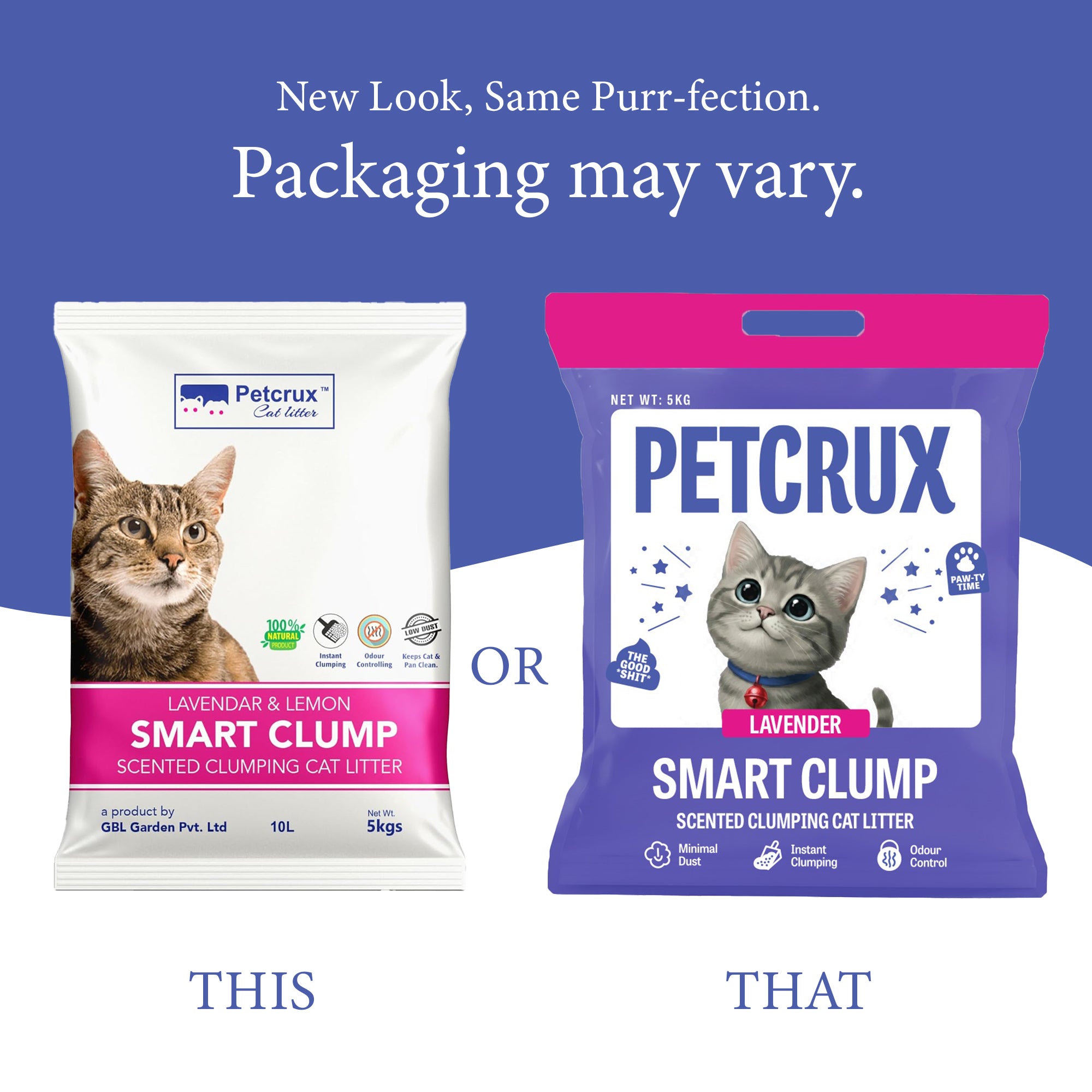 Petcrux Lavender & Lemon Scented Smart Clumping Cat Litter Cats-Litter Petcrux