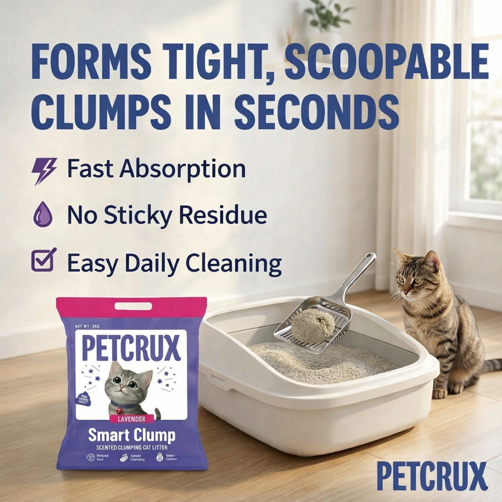 Petcrux Lavender & Lemon Scented Smart Clumping Cat Litter Cats-Litter Petcrux