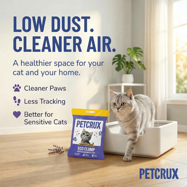 Petcrux Lavender & Lemon Scented Eco Clumping Cat Litter