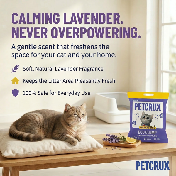 Petcrux Lavender & Lemon Scented Eco Clumping Cat Litter