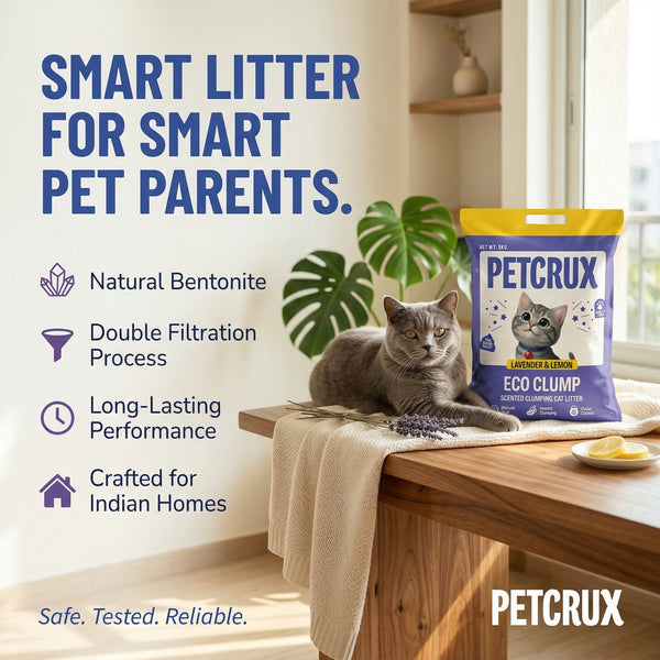 Petcrux Lavender & Lemon Scented Eco Clumping Cat Litter