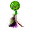 JW Cataction Feather Ball with Bell Toy for Cats (Green) Cats-Toys JW