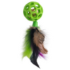 JW Cataction Feather Ball with Bell Toy for Cats (Green) Cats-Toys JW 5in