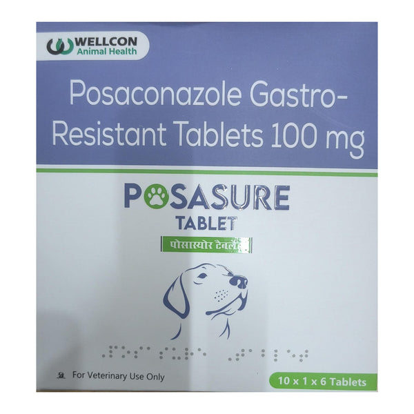 Wellcon Posasure Tablet (Posaconazole 100mg Gastro Resistant) for Dogs