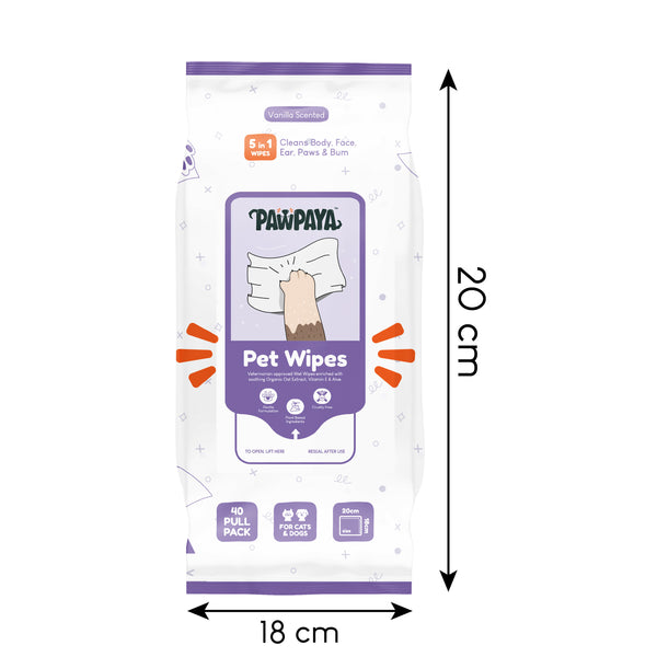 Pawpaya Lavender Wipes for Pets