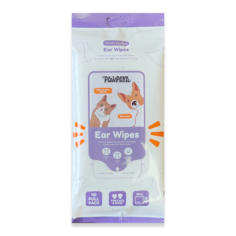 Pawpaya Ear Wipes for Dogs and Cats Both-Grooming Supplies Pawpaya 40pcs