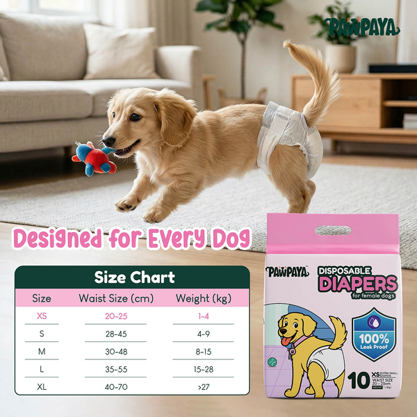 Pawpaya 100% Leak Proof Disposable Diapers for Female Dogs
