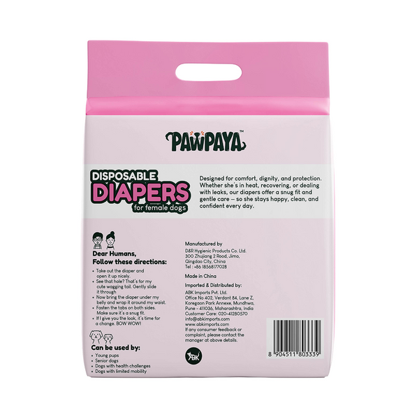 Pawpaya 100% Leak Proof Disposable Diapers for Female Dogs