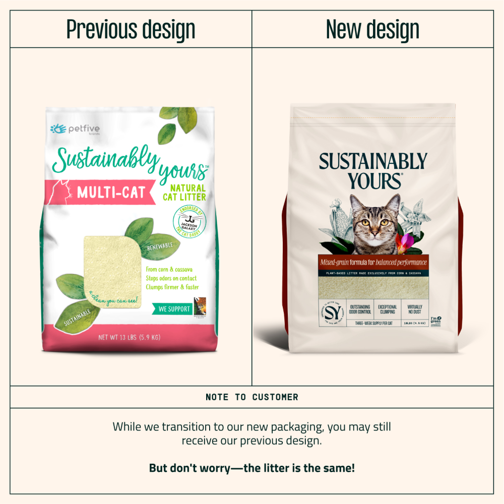 Sustainably Yours Multi Cat Unscented Mixed Granules Cat Litter