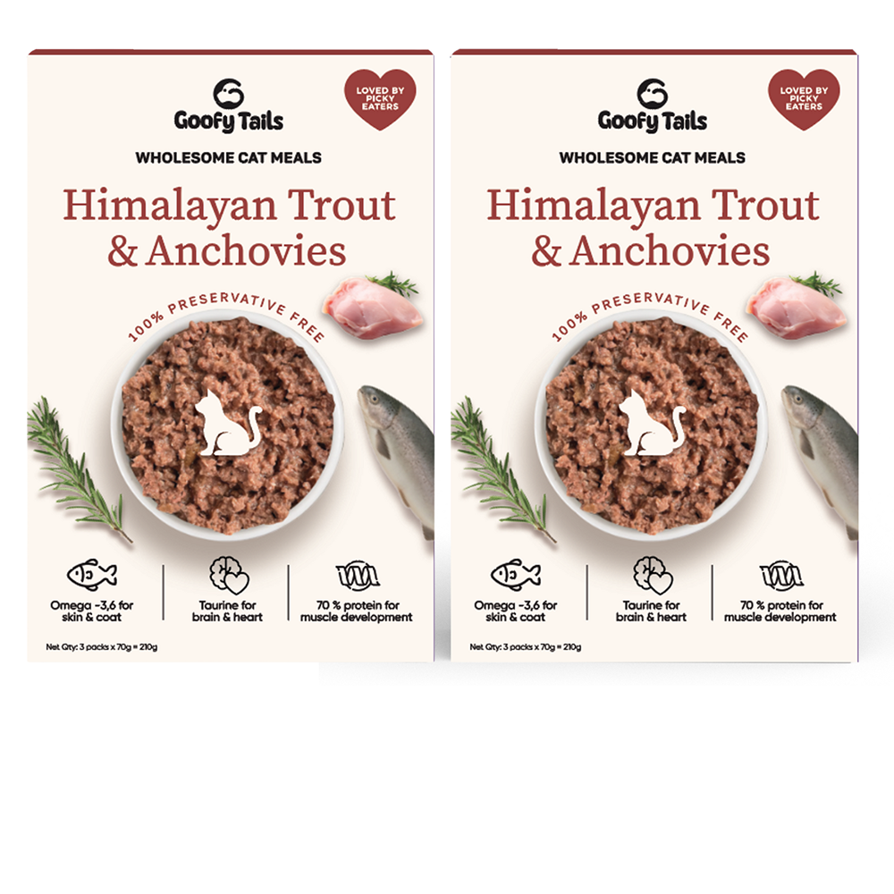 Goofy Tails Himalayan Trout & Anchovies Cat Meals Cats-Treats & Others Goofy Tails 2x210g