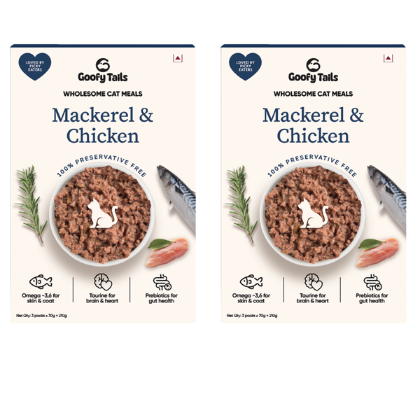 Goofy Tails Mackerel & Chicken Cat Meals