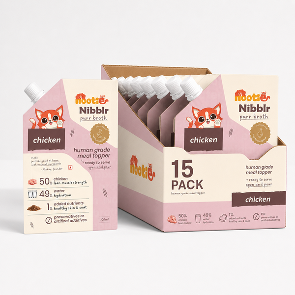 Nootie Nibblr Chicken Bone Broth Hydrating Meal Topper Cat Wet Food