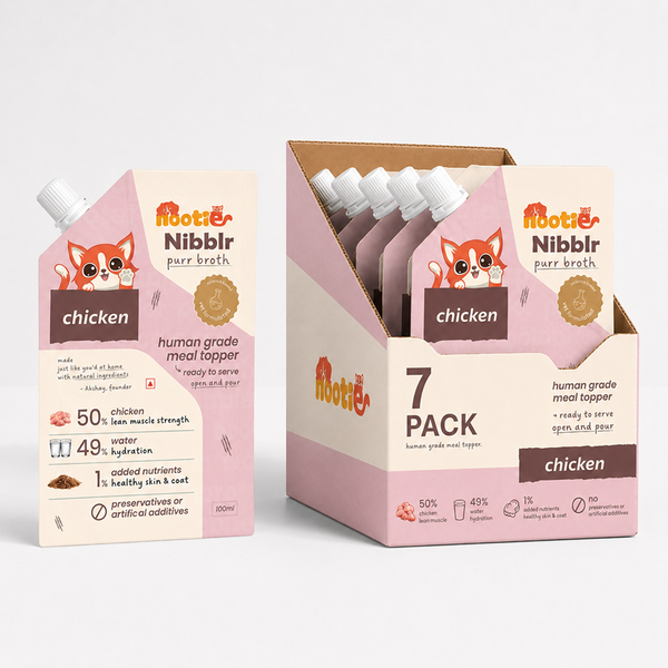 Nootie Nibblr Chicken Bone Broth Hydrating Meal Topper Cat Wet Food