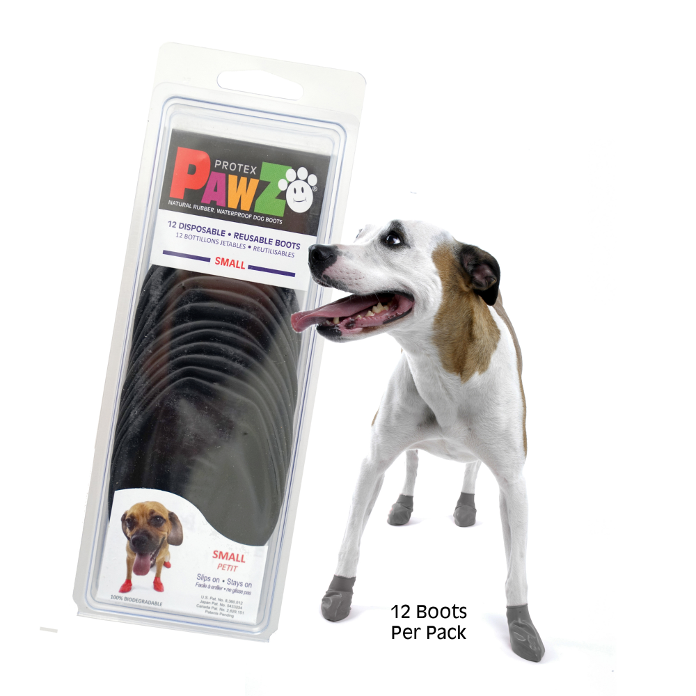 Protex PawZ Disposable and Reusable Boots for Dogs (Black) Dogs-Clothing & Accessories PawZ S