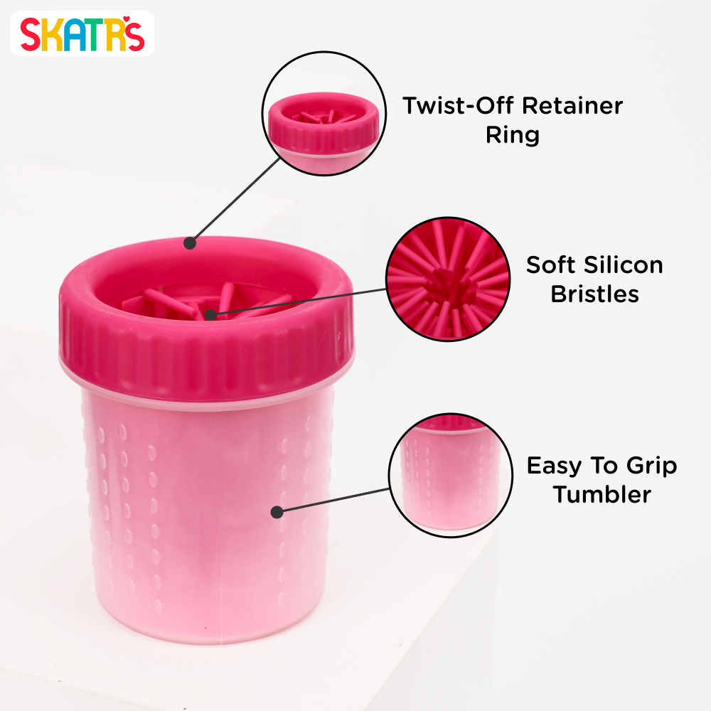 Skatrs Paw Cleaner for Dogs (Pink)