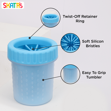 Skatrs Paw Cleaner for Dogs (Blue)