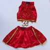 Pawgypets Velvet Lehenga for Dogs and Cats (Red)