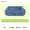 Pawpourri Cord Flannel Snuggle Bed for Dogs (Blue) Dogs-Bedding, Mats & Travel Supplies Pawpourri Dropship