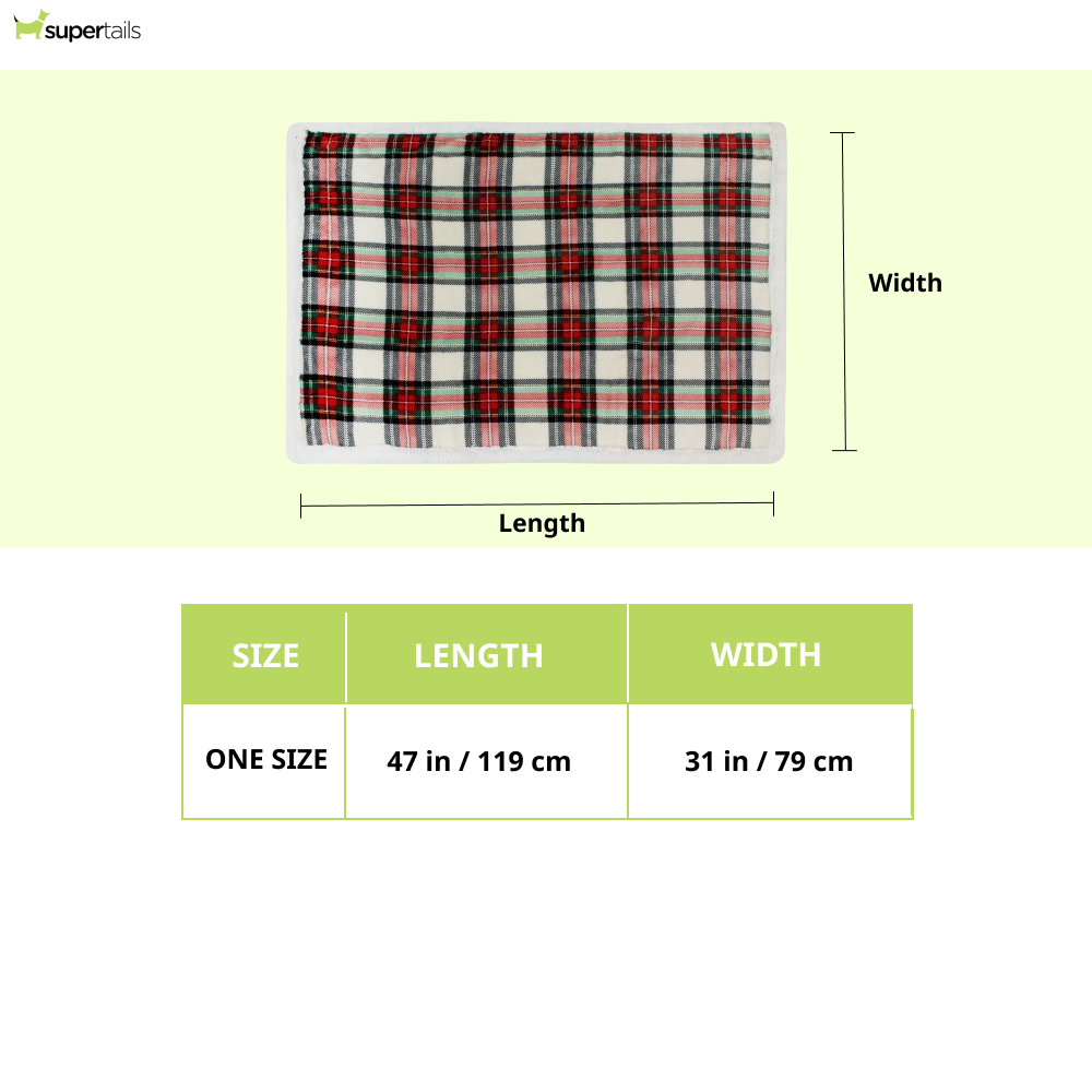 Pawpourri Plaid Xmas Blanket for Dogs Dogs-Bedding, Mats & Travel Supplies Pawpourri Dropship