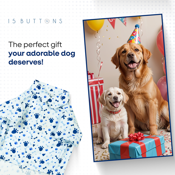 15buttons Paws and Bones Shirt for Dogs