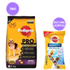 Pedigree PRO Expert Nutrition Adult Dry Food for Small Breed and Pedigree Dentastix Oral Care for Adult (Small Breed of 5 to 10 kg) Treats Combo for Dogs Exclusive Combo Exclusive Combo 3kg+6x110g(42pcs)
