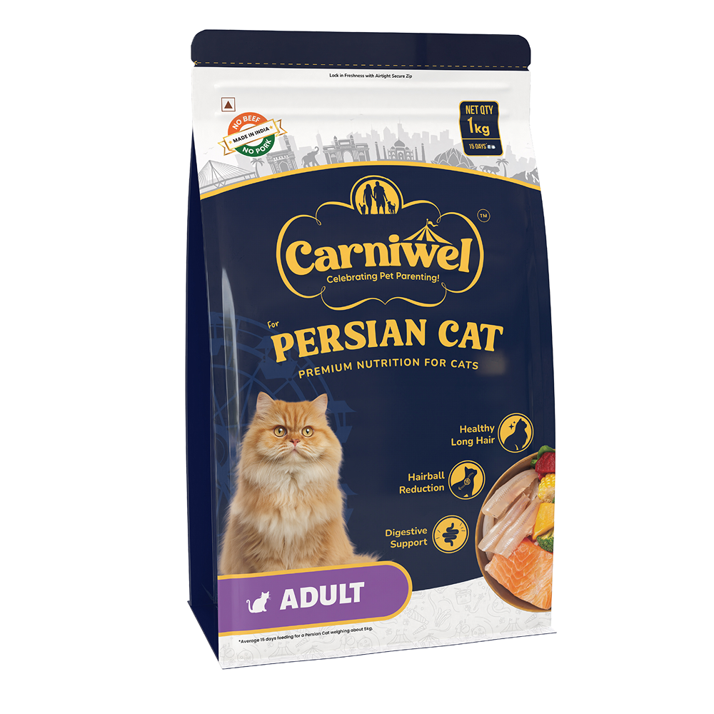 Carniwel Natural Nutrition for Skin, Digestion & Hairball Control Persian Adult Cat Dry Food Cats- Dry food Carniwel 1kg