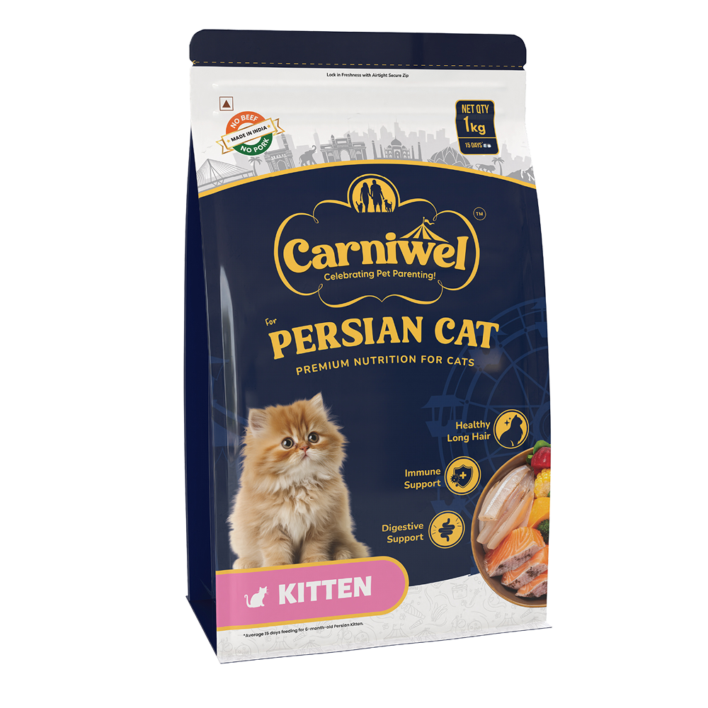 Carniwel Natural Nutrition for Skin, Digestion & Hairball Control Persian Kitten Cat Dry Food Cats- Dry food Carniwel 3kg
