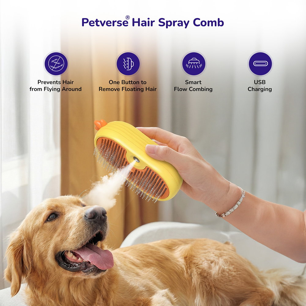 Petverse Steam Brush for Dogs & Cats Both-Grooming Supplies Petverse Dropship