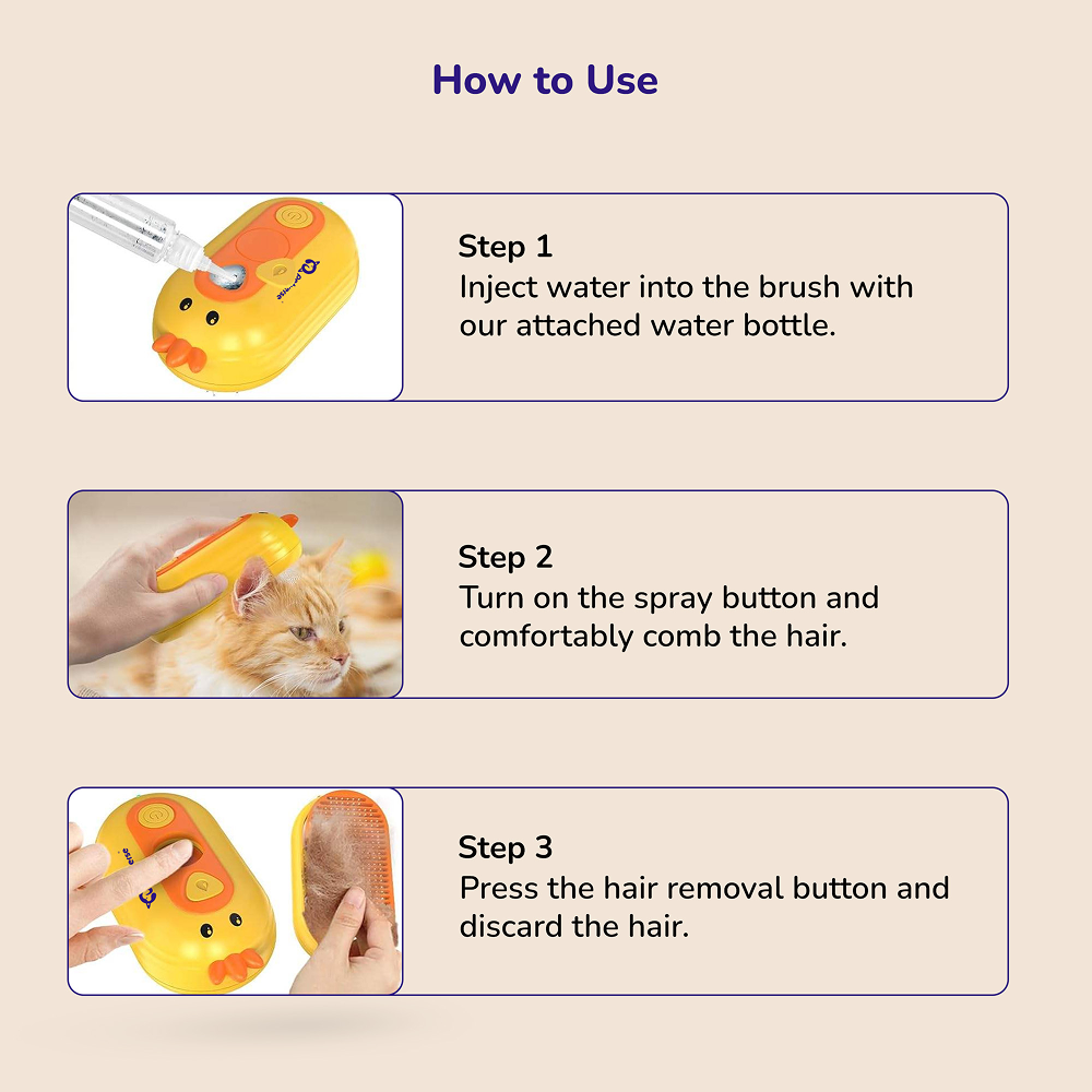 Petverse Steam Brush for Dogs & Cats Both-Grooming Supplies Petverse Dropship